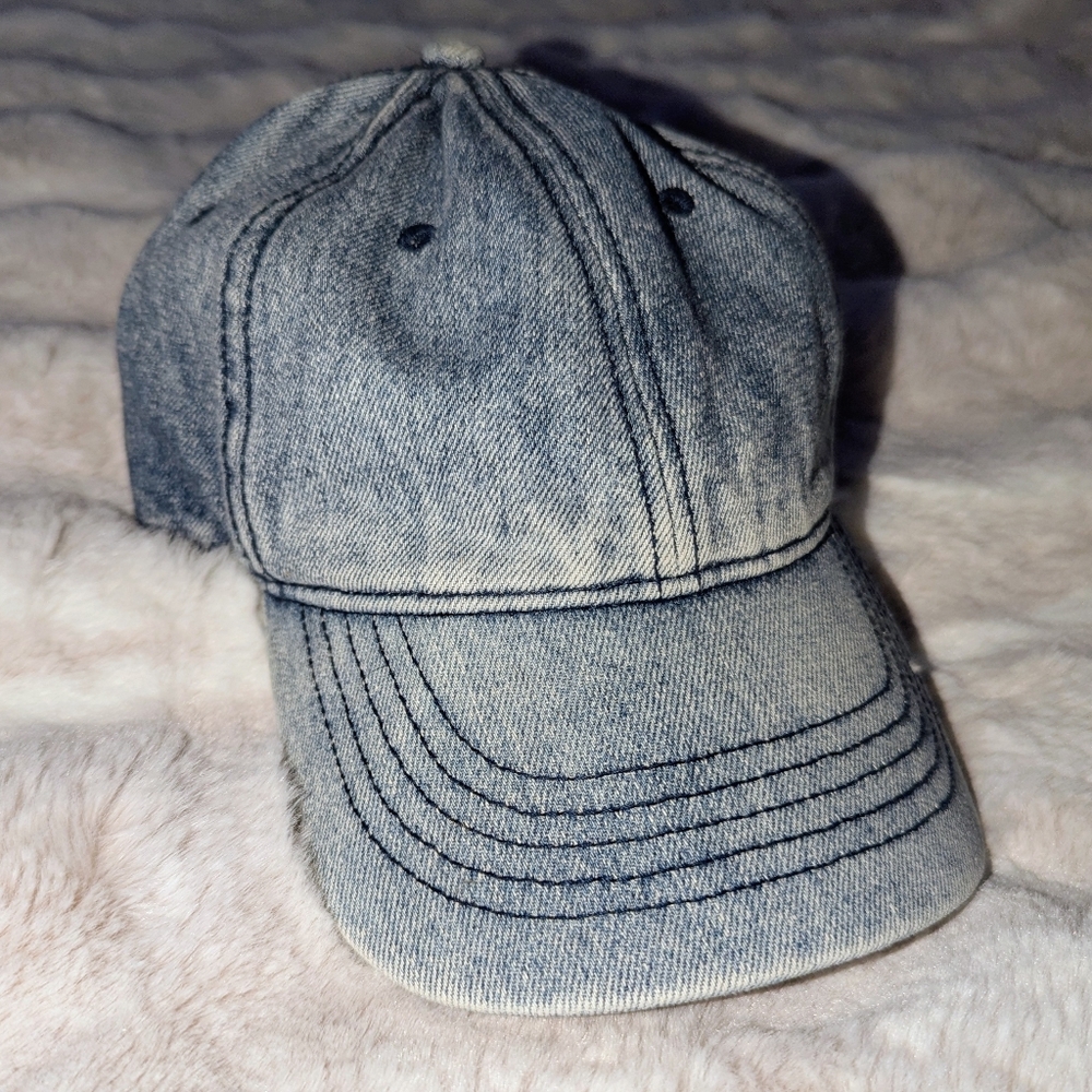 Classic Light Blue Denim Baseball Cap - Unbranded